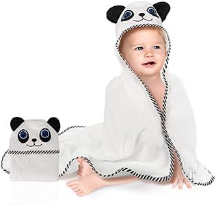Ecomky Toalla Bebé con Capucha Capa Baño Infantil 100% Algodón Diseñado en España Regalo Recién Nacido Niñas Niños de 1,2,3,4 y 5 años Unisex 90X90 cm Suave Absorbente 0-5 Años Oso