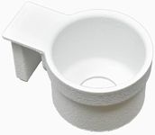 Cupholder Attachment Accessory Compatible with Yeti 35 Coolers | Drink Holder for Coolers | Made in USA (White, One-Cup)