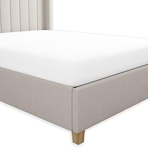 Purity Home 100% Cotton King Size Fitted Sheets White, 1pc Only, 300 Thread Count Percale Weave Bed Sheet King, Organic & Eco-Friendly Elasticated 40cm Deep Fitted Sheet King Size Cotton