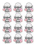 D2C 'Baked with Love' Stickers, Perfect for Your Homemade Cookies, Cakes, Muffins and Other Goodies (90)