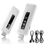 ICZI 4K Wireless HDMI Transmitter and Receiver,With LED Screen Display, 165ft/50m, 2.4G/5G Wireless HDMI for Streaming Video and Audio to TV/Projector/Laptop/PC/TV Box, 1080P Output (White)