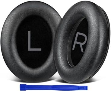 SOULWIT Earpads Replacement for Bose QuietComfort 45 (QC45)/QuietComfort SE (QC SE)/Quiet Comfort Wireless Over-Ear Headphones, Ear Pads Cushions with Softer Protein Leather - Black