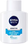 Nivea Men Cooling After Shave Balm for Men, 1 x 100 ml Bottle, Sensitive Cool, 0% Alcohol