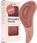 Kitsch Detangler Brush for Curly, Straight, Wet & Dry Hair - No Pain Detangling Brush with Flexible Bristles for Adults & Kids - Easy-to-Hold, Ideal Wet Hair Brush for Shower & Travel - Terracotta