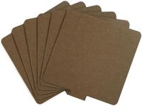 Touri Pottery Bats Set for Pottery Wheel - 6 Pack 7” Square Inner Bats Only, Ceramic Tools for Pottery Making, Brown