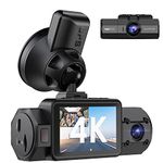 Vantrue N2S 4K Dash Cam for Uber, Dual 1440P Front and Inside Dash Camera with GPS, Car Dashboard Camera with Infrared Night Vision, Parking Mode, Motion Sensor, Capacitor, Support 256GB MAX