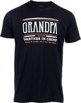 Grandpa, Because Partner in Crime Sounds Like Bad Influence | Funny Father's Day Tee Shirt, Grandfather T-Shirt, Black, X-Large