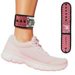 SimplyWalk Adjustable Ankle Band for Fitness Pedometer, Soft Wear Ankle Band with Transparent Pouch for Step Counter and Smart Watch (Steps Tracker Not Included) (Pink)