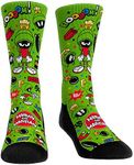 Looney Tunes Premium Cartoon Socks, Marvin the Martian - Character Kaboom!, Large