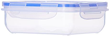 Aristo Lock & Fresh 201 Plastic Storage Container For Storing snacks, multipurpose use - 770 ML, Transparent Clear, medium (LOCK&FRESH201) (15.5x 15.5 x 6cm)