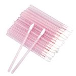 GCQQ Beauty 500PCS Lip Applicators Disposable, Crystal Disposable Lip Brushes Lipstick Applicator Lip Wands Makeup Beauty Tool Kits (Pink)