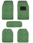 Adwait Car Noodle Green Grass PVC Mats, Car Floor Foot Set of 5 Pcs for Hyundai Santafe
