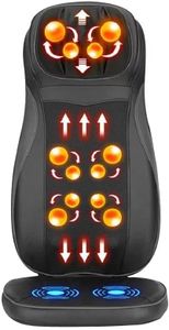 NIVKART Full Back Massager Cushion Deep Kneading Rolling Massager Seat For Back Pain Relief, for Upper, Lower Back and Waist | Portable Massage Chair