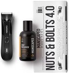 MANSCAPED® Nuts and Bolts 4.0 Men's Grooming Kit, Includes The Lawn Mower® 4.0 Ergonomically Designed Powerful Waterproof Trimmer, The Crop Preserver® Ball Deodorant and Disposable Shaving Mats