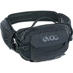 EVOC Hip Pack PRO E-Ride 3 Waist Bag for e-Bike Tours & Trails (3L Capacity, Airflow Contact System, AIRO Flex Hip Belt, Venti Flap System, Bottle cage), Black