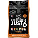 Harringtons Just 6 Complete Grain Free Hypoallergenic Chicken & Veg Dry Adult Dog Food 12kg - With Added Fresh Baked Bites