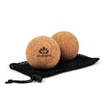 Acupoint Physical Therapy Massage Balls - Ideal for: Yoga, Deep Tissue Massage, Trigger Point Therapy and Self Myofascial Release Physical Therapy Equipment (Cork)