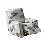 KRFOONN Recliner Slipcovers Stretch Printed Sofa Cover 4-Piece Lazy Boy Chair Covers Furniture Protector Leather Recliner Chair Cover with Side Pocket for Rocking Recliner, 09