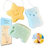 Baby Bath Sponges – Natural Sponges | Bathing Sponge for Kids and Infants | Soft & Natural–Contain 0%Synthetic Foam | Baby sponges for Newborn | Konjac Sponges | Baby Sponge Bath | Plant based Sponges