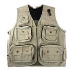 FoRapid Safari Photo Vest Photography Travel Hiking Fishing Camping Hunting (M)