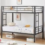 VECELO Metal Bunk Bed Twin Over Twi