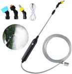 XPJBKC Electric Garden Sprayer, 3.7v Battery Powered Sprayer with Telescopic Wand, 5m Hose, 3 Nozzles, Portable Weed Killer Sprayer Pump, Knapsack Sprayer for Lawns, Weeds & Plants