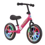 BSTSEL 12" Balance Bike For 2-6 Years Old Stride Walking Bike, With Adjustable Handlebar And Seat Wheel With Light No Pedal Training Bicycle Flat-Free Tires (Purple)