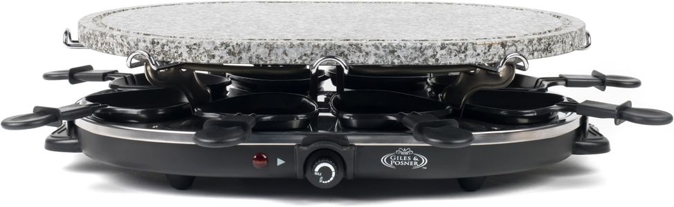 Giles & Posner Raclette Grill – 8-Person Electric Tabletop BBQ