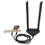 Network Adapter, BE200NGW PCI Ex1 Card with 8DB Antenna Adapter 8774Mbps WIFI7 BT 5.4, for Desktop PC (with Detachable Extended Antenna Base)