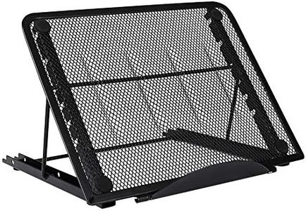 Support Ordinateur Portable Multi-Angle Support Laptop Ventilé en Acier Inoxydable Réglable Ergonomique Léger pour MacBook Air Pro Dell Lenovo HP Noir