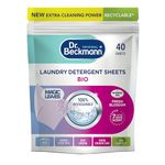 Dr. Beckmann MAGIC LEAVES Laundry Detergent Sheets BIO | Convenient and pre-dosed laundry detergent sheets | Dissolvable & climate neutral | 40 sheets