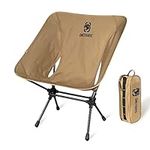 OneTigris Camping Backpacking Chair, 330 lbs Capacity, Heavy Duty Compact Portable Folding Chair for Camping Hiking Gardening Travel Beach Picnic Lightweight Backpacking