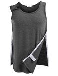 Deyeek Unisex Shoulder & Side Full Snap-Access Tank Tops Tearaway Post Shoulder Surgery Shirts Rotator Cuff Recovery Clothing Dark Grey