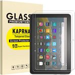 [2-Pack] KAPRNA Compatible with All-New Fire HD 8/Fire HD 8 Plus/Fire HD 8 Kids Edition [2020 Released, 10th Generation] Screen Protector, [2.5D Round Edges] Tempered Glass Film for Fire HD 8 2020 [Easy Installation]