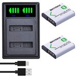 Batmax 2pcs NP BG1 FG1 NP-BG1 Battery + USB Dual Charger for Sony NP-BG1 Sony DSC-H3 DSC-H7 DSC-H9 DSC-H10 DSC-H20 DSC-H50 DSC-H55 DSC-H70 DSC-HX30V, DSC-W290, DSC-WX1, DSC-HX10V Cameras