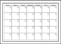 Brewster Wall Pops WPE94575 Peel & Stick White Board with Marker Monthly Calendar