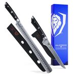 Dalstrong 2 Piece Set - Slicing Knife 12 inch + Boning Knife 6 inch - Gladiator Series Elite - High-Carbon German Steel - Black G10 Handle - Fillet Chef - Sheath Included