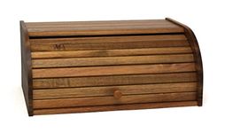 Lipper International 1146 Acacia Wood Rolltop Bread Box, 16" x 10-3/4" x 7"