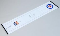 Gamesson Curling & Shuffleboard Game - 178 x 40cm | Tabletop Board Game for Kids, Adults, Friends & Family | Unisex Home Fun & Compact Travel Entertainment with Pucks & Instructions