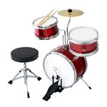 CB Sky 5-piece Junior Drum Set(RED), Kids Percussion Instrument/Kids Musical Toys/Kids Musical Instrument