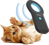 Pet Microchip Scanner, Pet Chip Reader Pet Tag Scanner Pet ID Microchip Scanner with High Brightness OLED Display 128pcs of Tag Information Storage for Animal/Pet/Dog/Cat/Pig