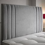 mm08enn BEAUTIFUL SIDE BAR HEADBOARD IN CHENILLE FABRIC IN 30" IN (5ft king size, grey)