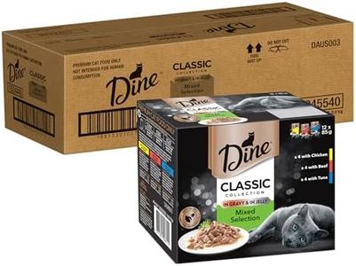 Dine Classic Collection Wet Cat Food Mixed Selection in Gravy & in Jelly 85g Pouch 60 Pack