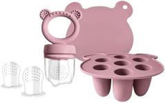 GreenBliss Silicone Baby Fruit Feeder & Breastmilk Popsicle Food Freezer Trays, Baby Food Storage Containers for Baby Teething & Infant Self Feeding(Purple)