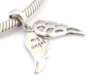 S925 Sterling Silver My Angel Charm Bead fits Pandora Biagi Chamilia & Trollbeads Bracelets