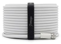 200 FT White RG6 Coaxial Cable - Digital Shielded TV Antenna Wire with Sealed Connectors - Compatible with Satellite TV, Cable Modem, Rogers, Bell, Shaw - Indoor/Outdoor Waterproof RG-6 Cable