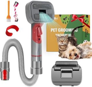 IZSOHHOME Compatible with Dyson V7 V8 V10 V11 V15,Dog Cat Brush for Shedding and Grooming,with Three Replacement Heads,Massage the skin,Easy to Clean Comb for Long or Short Haired Pets,Pet Brush Kit