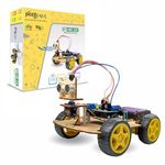 PotliBABA DIY 4 WD Obstacle Avoiding , Robotics Kits, Science Kits for all, motor, Arduino Uno, Switch, wire, battery case , motor drive, Chassis, wheels, caster wheel and screws.