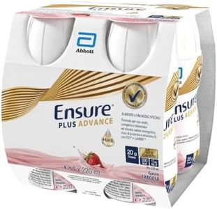 Ensure Plus Advance Supplemento Nutrizionale Ipercalorico ed Iperproteico |Formato bevanda| Alimento a fini medici speciali iperproteico| Confezione 4x220ml Gusto Fragola