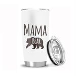 Mama Bear Tumbler with Lid - Christmas Gifts for Women - Insulated Travel Coffee Mug - Tumbler Cup 20 Oz Birthday Gift